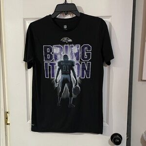 NFL Black Ravens Graphic Tee. Size L
